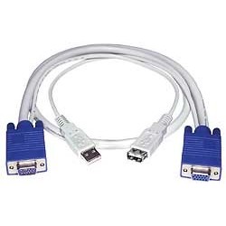 VGA + USB Extension Cable, Male-to-Female