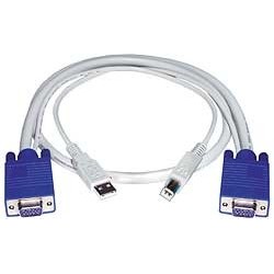 VGA + USB Interface Cable, Male-to-Male